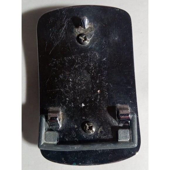 Vintage Silveplated Pink,Black  Polished Stone Beltbuckel - Picture 6 of 6